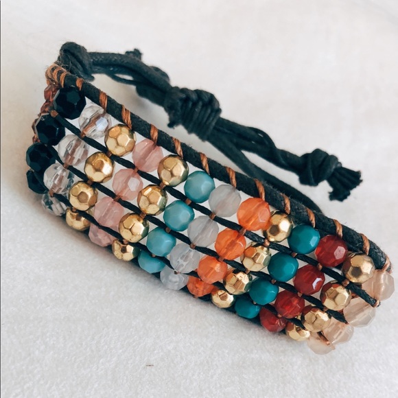 Multicolored Beaded Bracelet - Picture 4 of 5